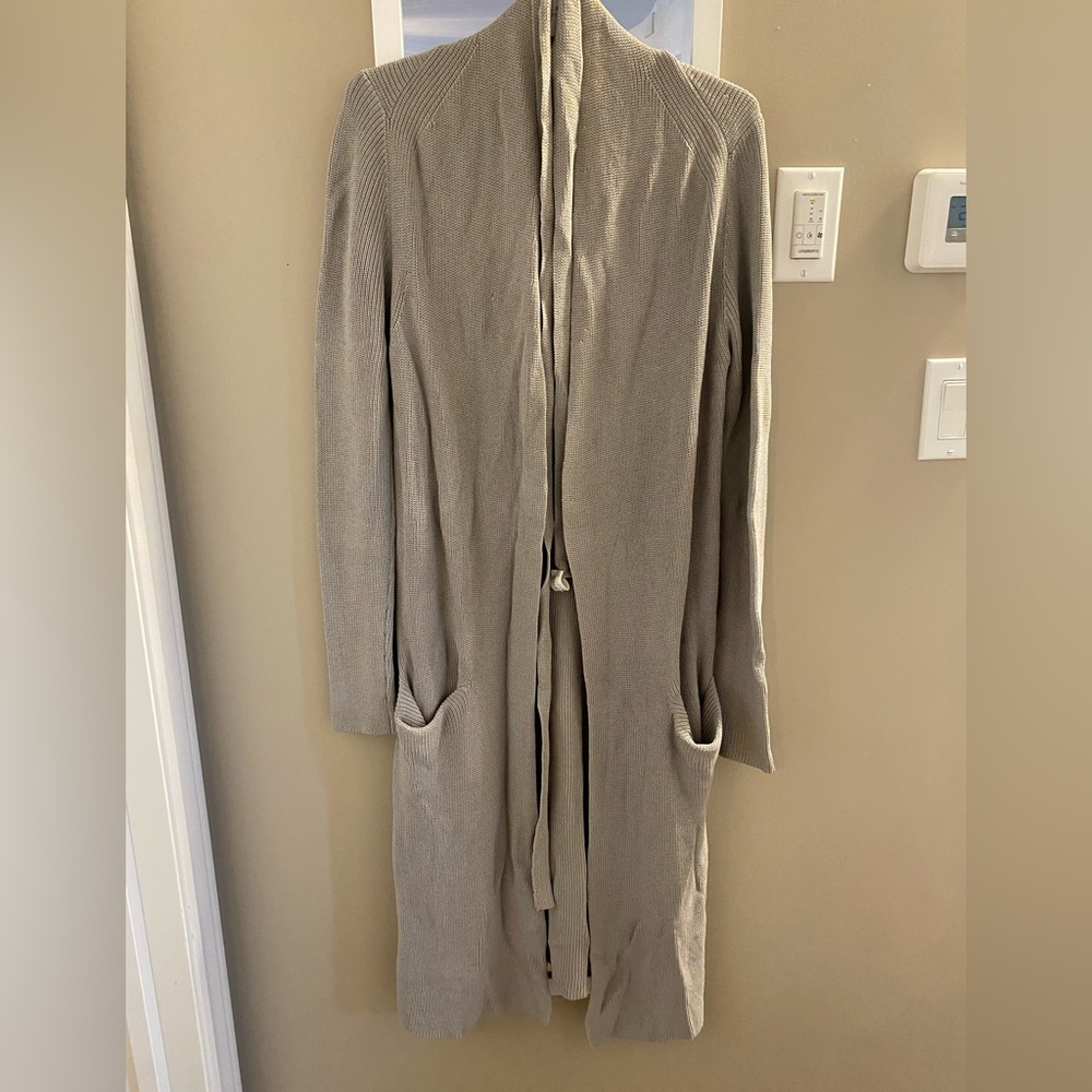 Wilfred long duster tie cardigan